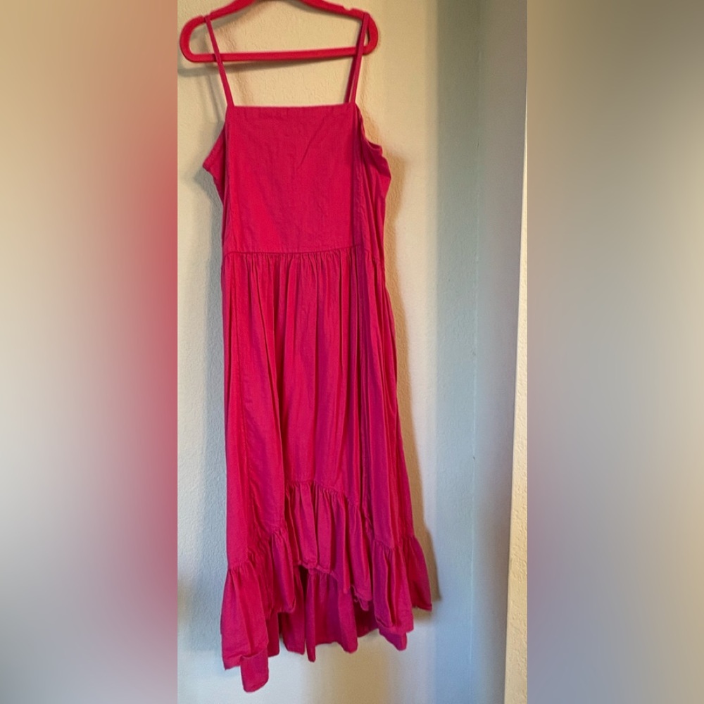 GAP Pink Tiered Cap Sleeve Sundress Casual